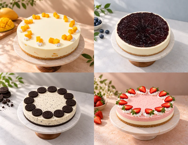 Chilled Cheesecake — Mango, Blueberry, Oreo and Strawberry